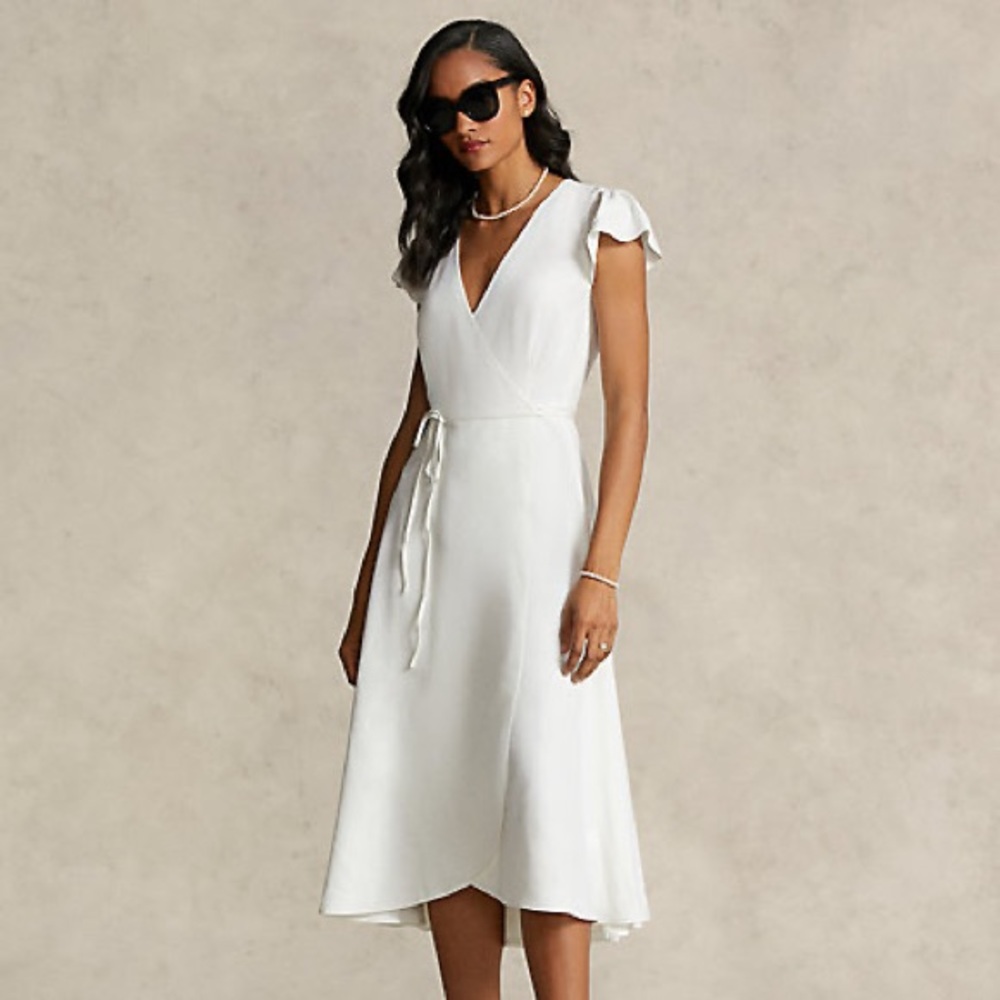 The Spelman Collection Wrap Dress, Size Small, White